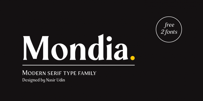 Mondia Font preview