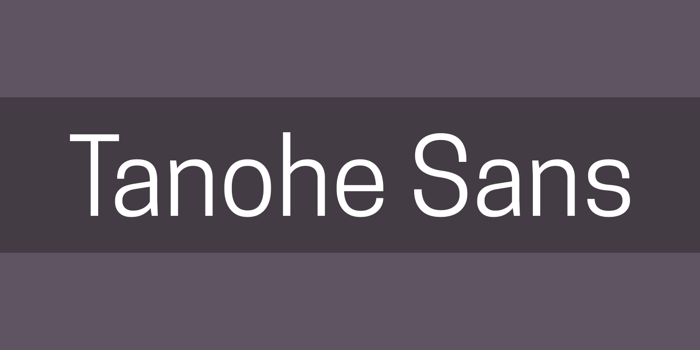 Tanohe Sans Font preview