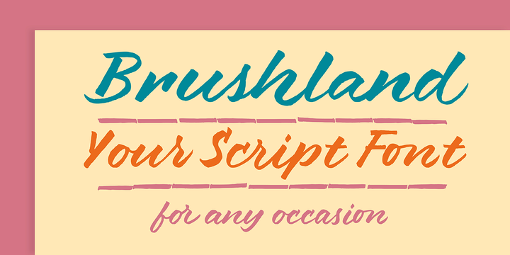 Brushland Font preview