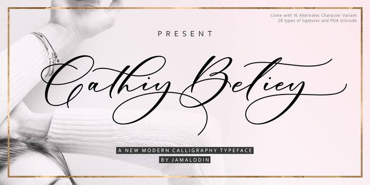 Cathiy Betiey Font preview