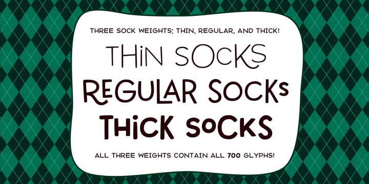 Argyle Socks Thin Font preview