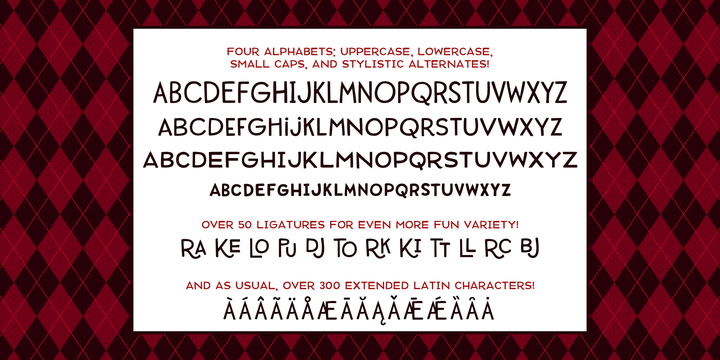 Argyle Socks Thick Font preview