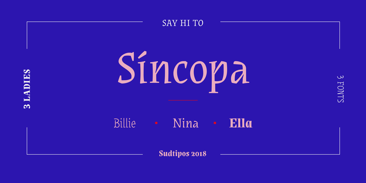 Sincopa Font preview