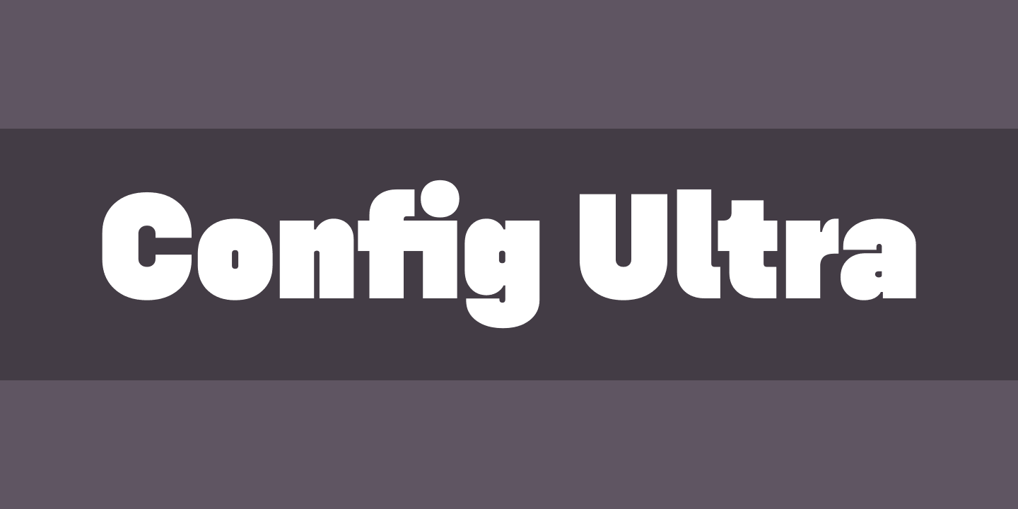 Config Ultra Font preview