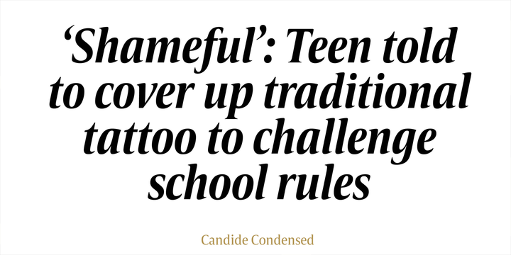 Candide Condensed Bold Font preview