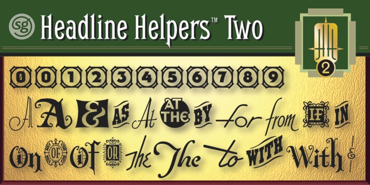 Headline Helpers SG Four Font preview