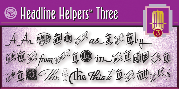 Headline Helpers SG Five Font preview