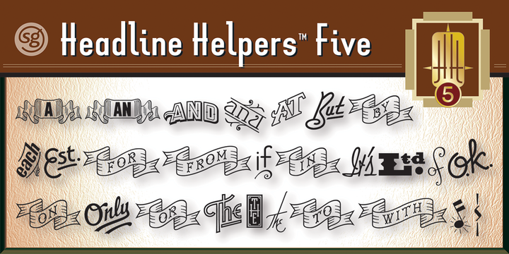Headline Helpers SG One Font preview