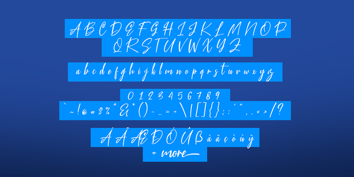 Blue Pen Regular Font preview