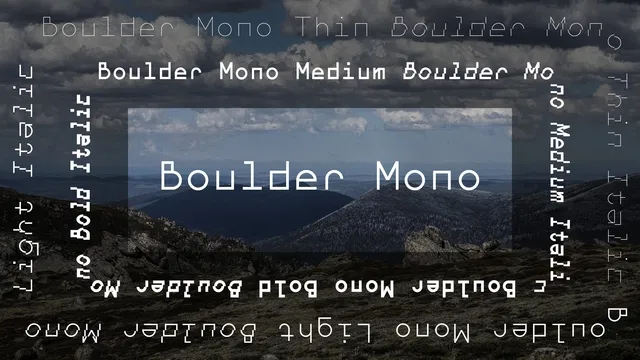Boulder Mono Font preview