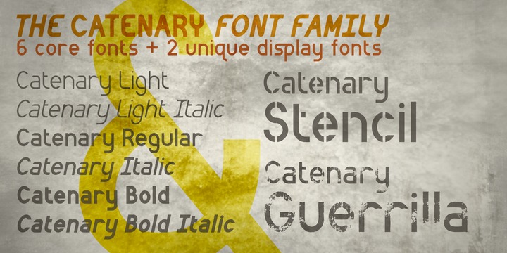 Catenary Stamp Font preview