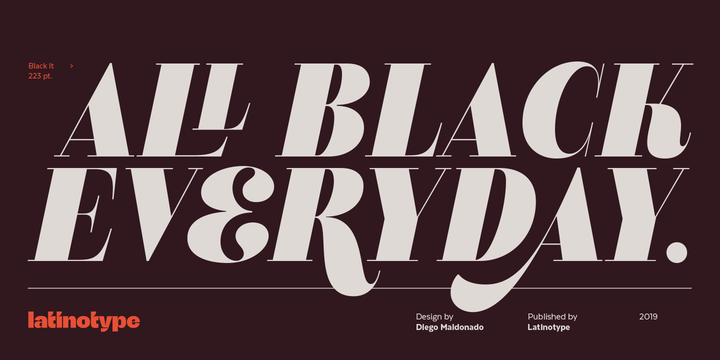 Couturier Poster Black It Font preview