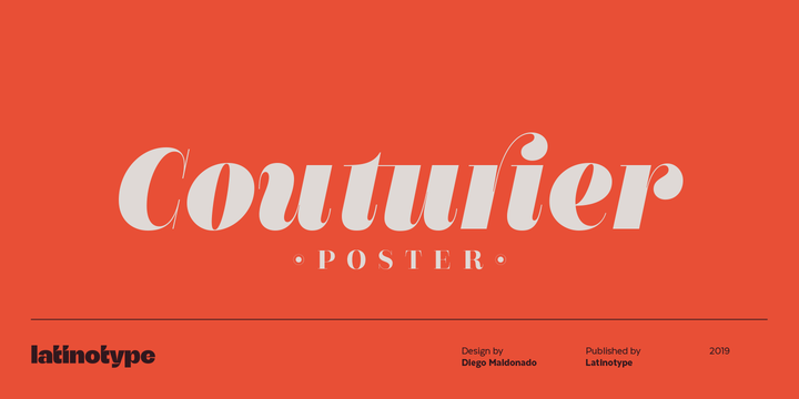 Couturier Poster Font preview