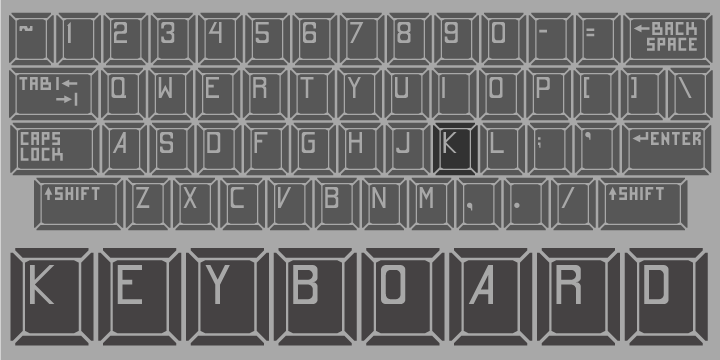 Keyboard Font preview