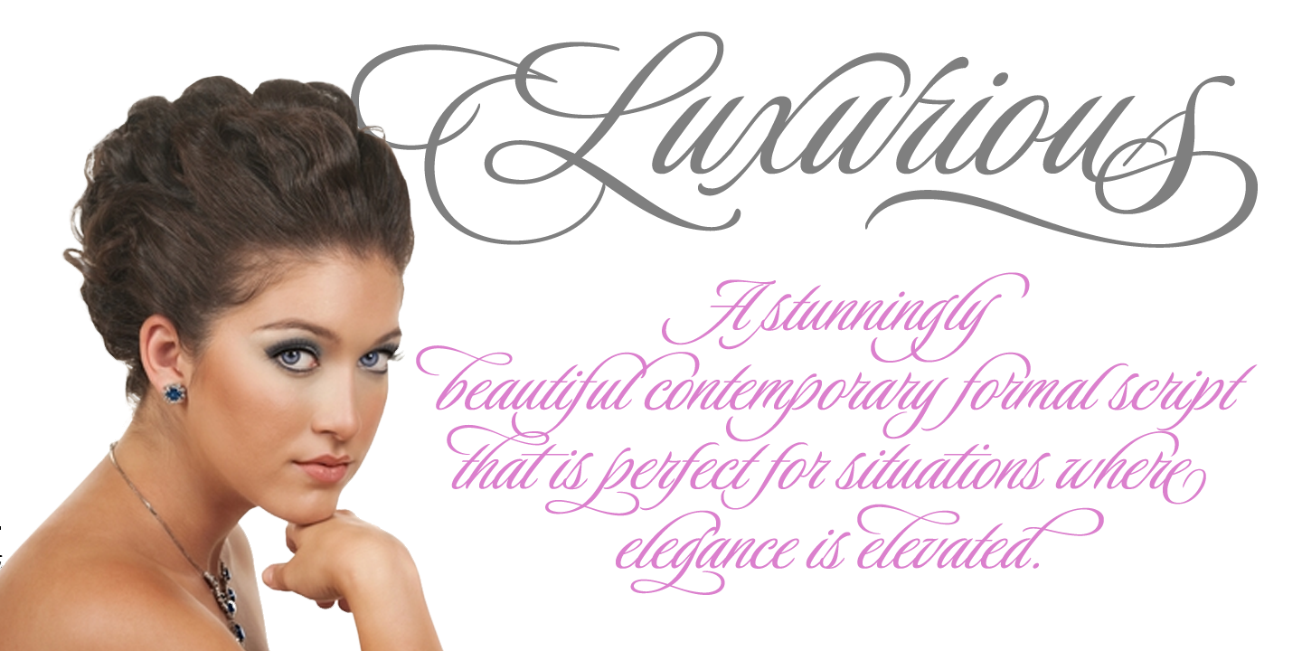 Luxurious Pro Font preview