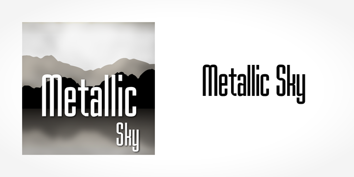 Metallic Sky Font preview