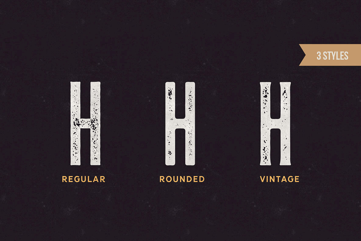 The Farmer Textured Vintage Font preview