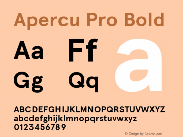 Apercu Condensed Pro Regular Font preview