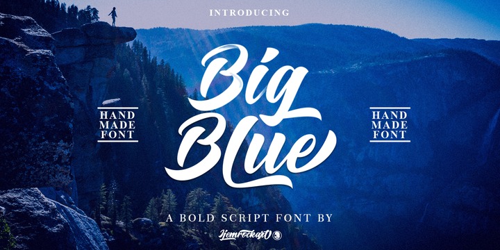Big Blue Script Font preview