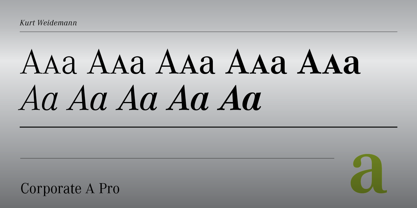 Corporate A Pro Font preview