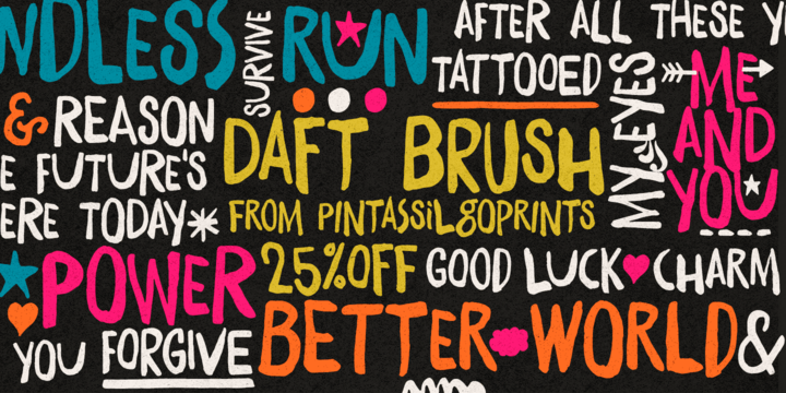 Daft Brush Regular Font preview