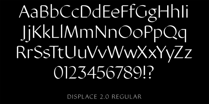 Displace 2.0 Black Font preview