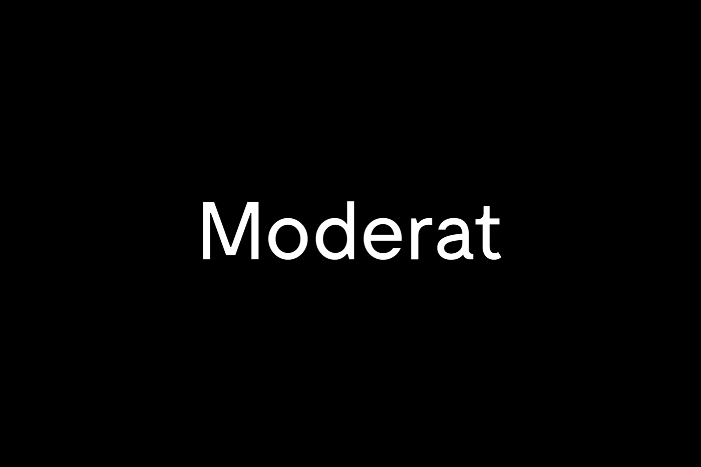 Moderat Font preview