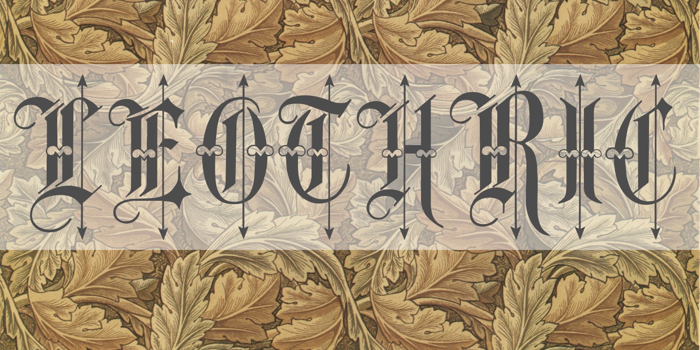 Leothric Lined Medium Font preview