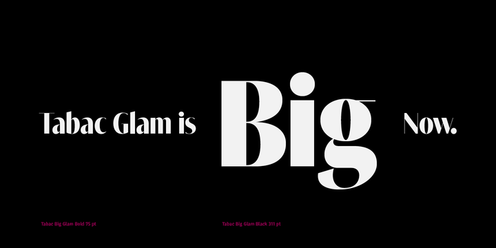 Tabac Big Glam Font preview