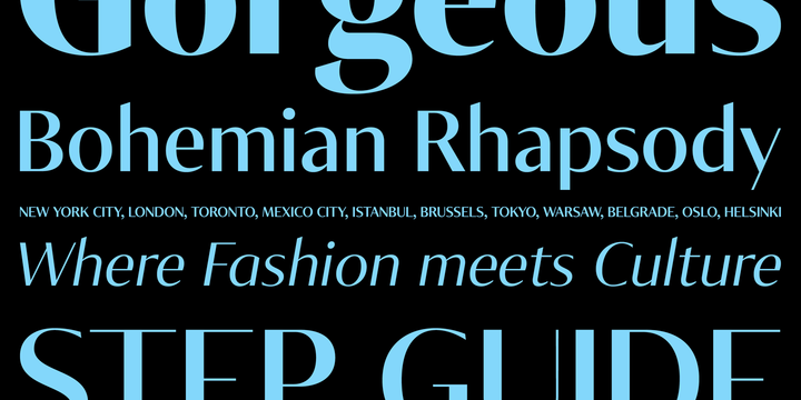 Tabac Glam G2 Medium Font preview