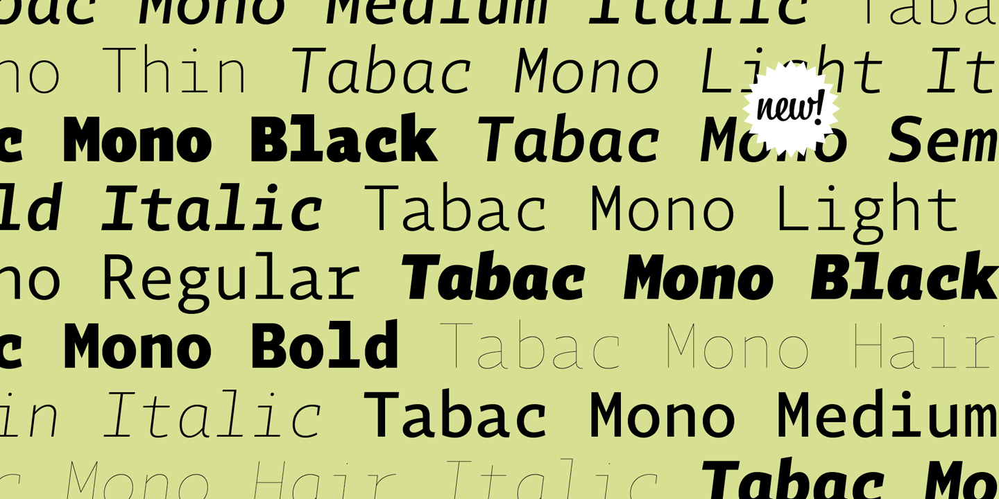 Tabac Mono Font preview