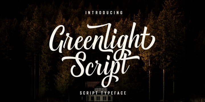 Greenlight Script Font preview