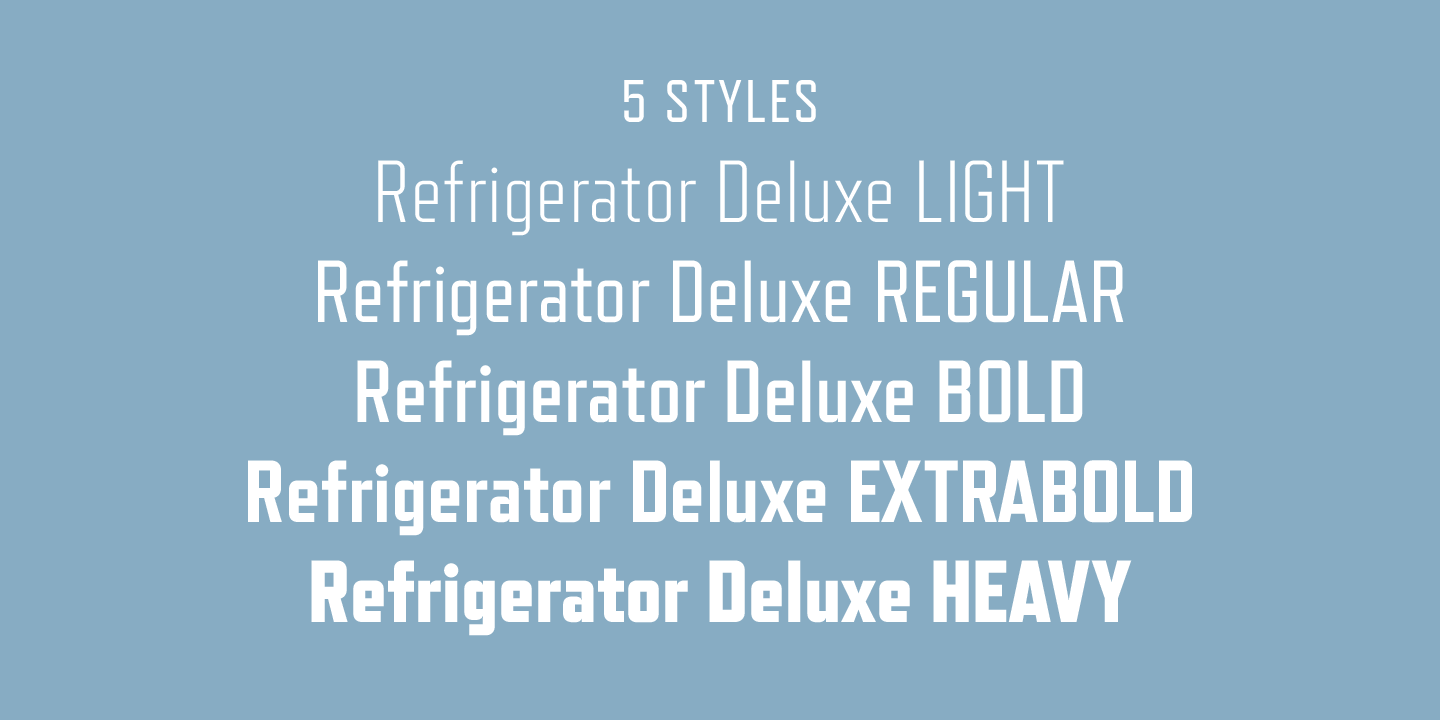Refrigerator Deluxe Heavy Font preview