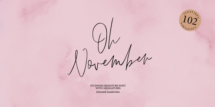 Oh November Font preview