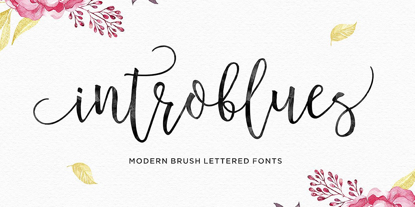 Introblues Script Font preview