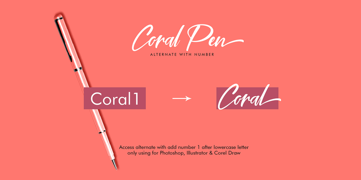 Coral Pen Regular Font preview