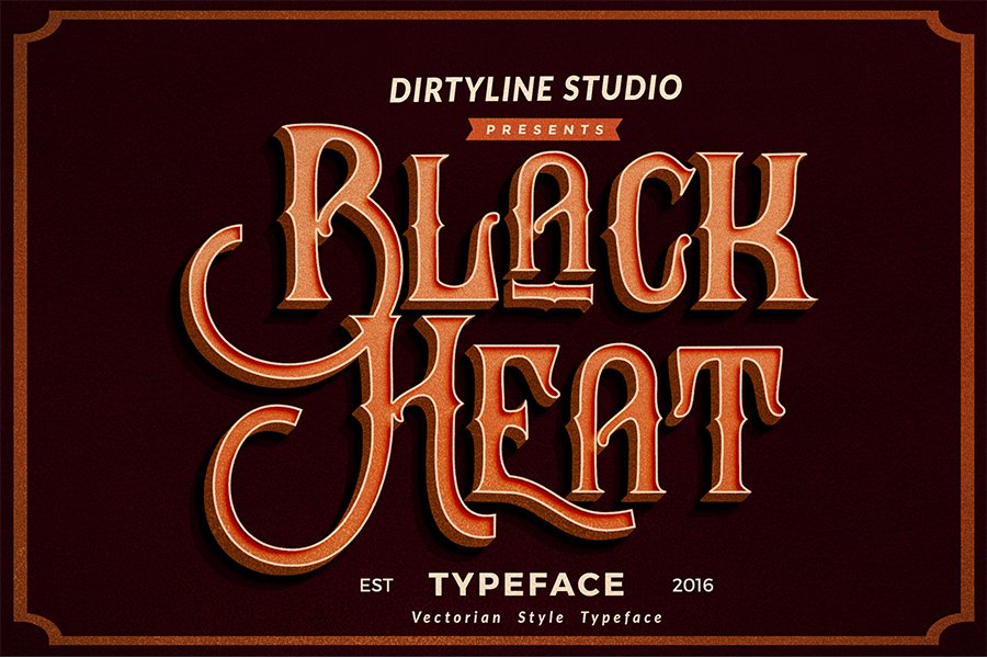 Black Heat Regular Font preview