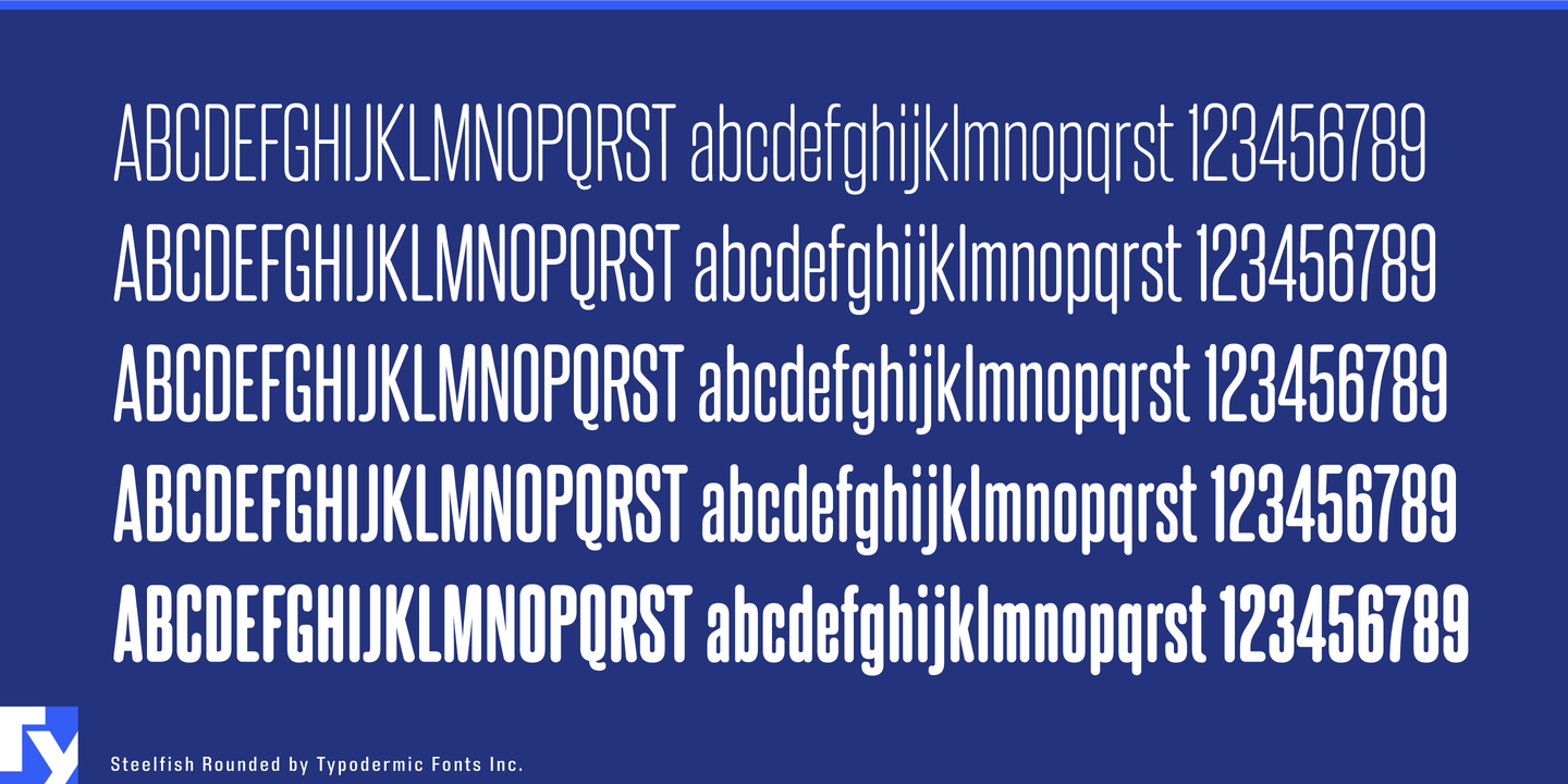Steelfish Rounded Regular Font preview