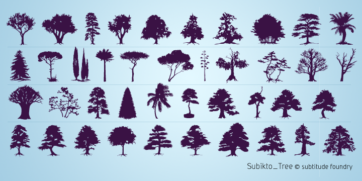 Subikto Tree Regular Font preview