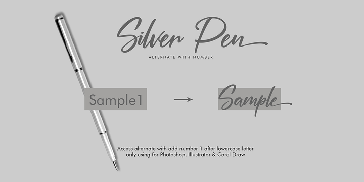 Silver Pen Regular Font preview