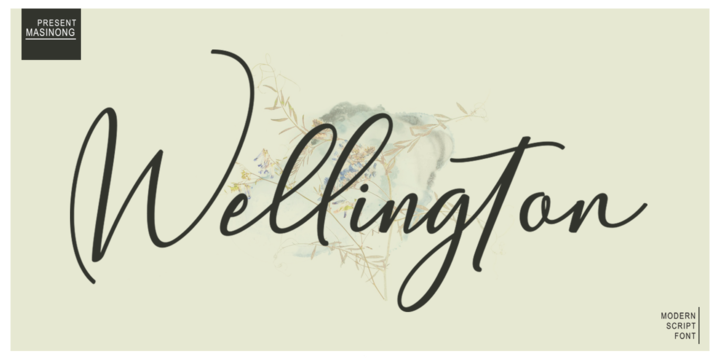 Wellington Font preview