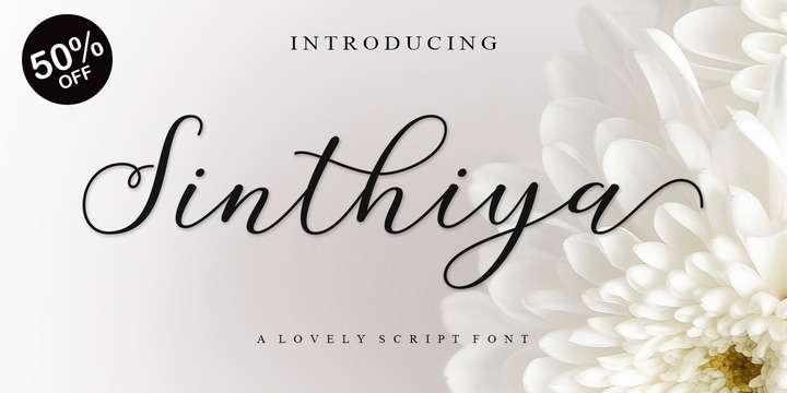 Sinthiya Script Regular Font preview