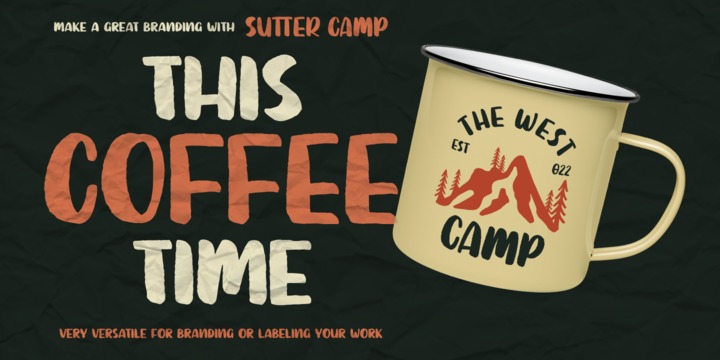 Sutter Camp Regular Font preview
