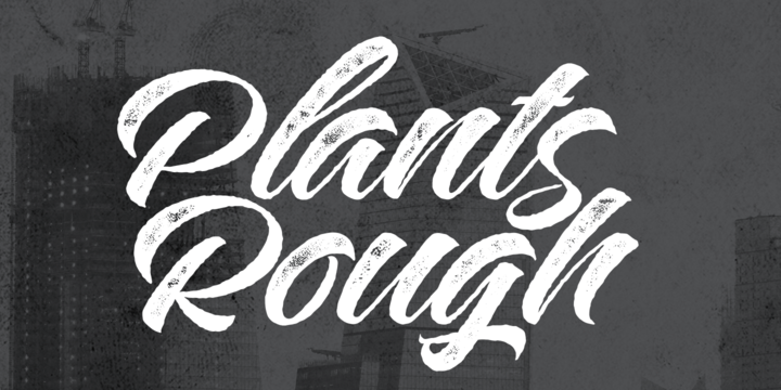Plants Rough Font preview