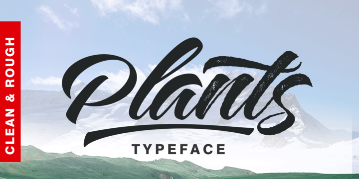 Plants Font preview