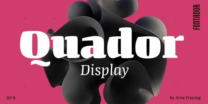 Quador Display Extra Bold Italic Font preview