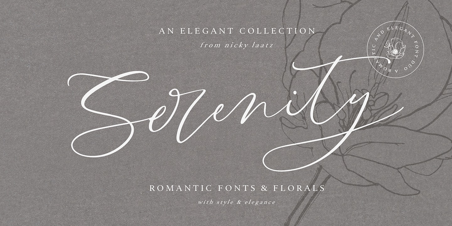 Serenity Script Font preview