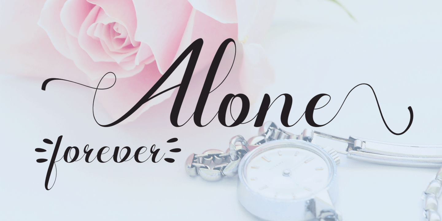 Alone Forever Font preview