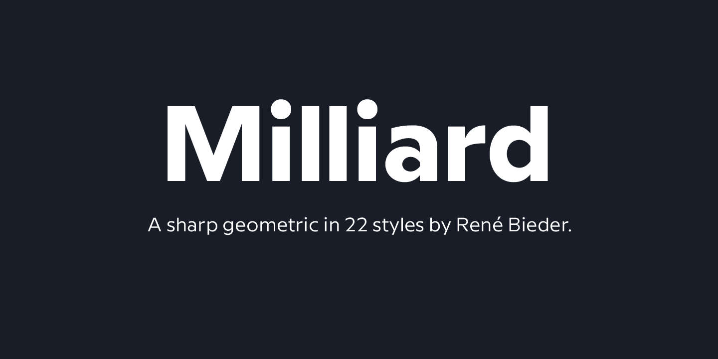 Milliard Font preview