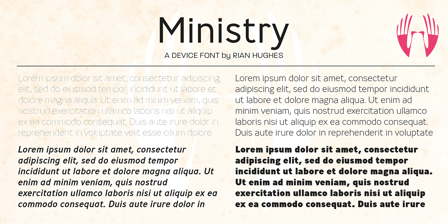 Ministry Font preview